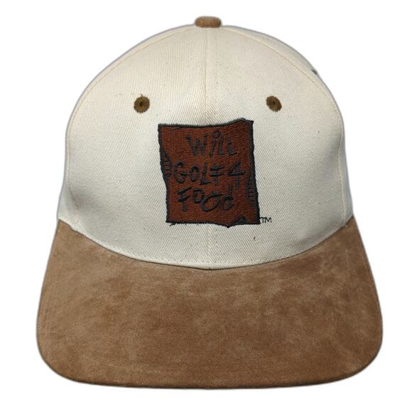 KC Other - KC Baseball Cap Beige One Size Faux Suede Brim Will Golf 4 Food Novelty Hat